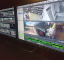 Monitoring activities in the control room.